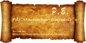 Pöttschacher Barnabás névjegykártya